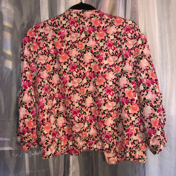 NWOT ZARA cropped floral bomber - Picture 4 of 5